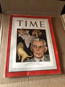 TIME MAGAZINE Mohamed Ali Jinnah 22. April 1946 Shell - Bild 1 von 1