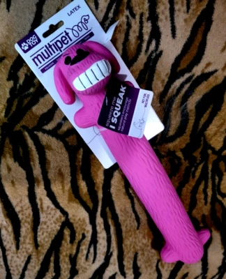 Multipet Latex Dog Toy Long Various Colors Ea. - Image 1 of 3