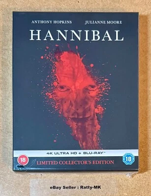 HANNIBAL - UK COLLECTOR'S EDITION 4K UHD + BLU RAY STEELBOOK - NEW & SEALED - Image 1 of 4
