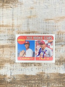Sandy Alcantara/Alex Mejia 2018 Topps Heritage Rookie Stars RC #14 Signed Auto