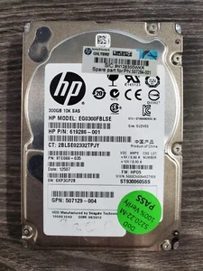 HP SAS 300GB 10K EG0300FBLSE 619286-001 9TE066-035 Server Only - Picture 1 of 3