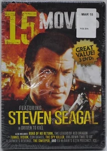 15 Movies Featuring Chuck Norris Steven Seagal - DVD - New/Sealed - Picture 1 of 3