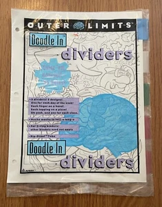 Vtg NOS Avery Doodle In Dividers File Folders School Kids 1995 Ephemera Gift - Picture 1 of 2