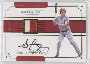 2017 Panini National Treasures Material Ink Gold /25 Stephen Piscotty Auto