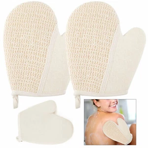 2 Exfoliating Bath Body Glove Spa Sponge Loofah Loofa Sisal Mitt Scrubber Shower - Picture 1 of 1