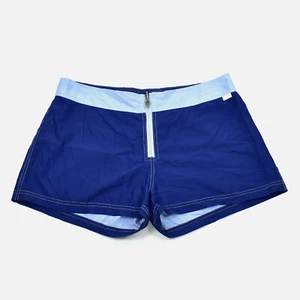 TYR Sport Athletic Logo Womens Reversible Blue Two Tone Zip Swim Board Shorts XL - Picture 1 of 4