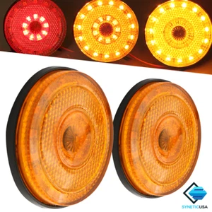 2.5" Switchback LED Red-Amber DRL Turn Signal Side Marker Light Bulbs Amber Len - Imagen 1 de 6