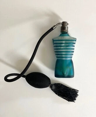 Flacon de parfum vide Jean Paul Gaultier rare avec balle de pompe à main - Photo 1/3