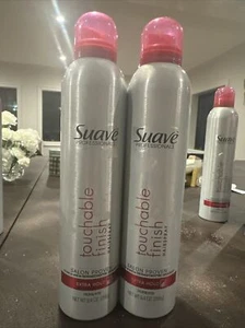 2 Suave Professionals Touchable Finish Hairspray Extra Hold 9.4 Oz. Each - Picture 1 of 4