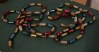 VINTAGE CHRISTMAS MERCURY GLASS 86” BEAD red gold Blue silver GARLAND GUC