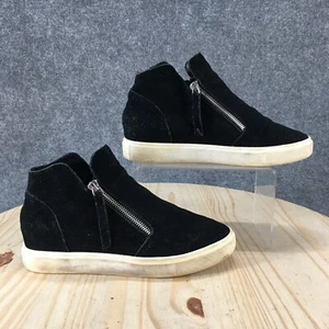 Steve Madden Boots Womens 9.5 M Caliber Side Zip Ankle Bootie Black Suede Casual - Picture 1 of 17