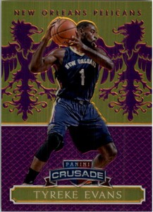 2014-15 Panini Excalibur Crusade Purple Basketball Card #116 Tyreke Evans /75 