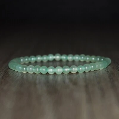 Natural Green Aventurine Stone Dainty Bracelet 4mm Gemstone Healing Bracelet - Image 1 of 4