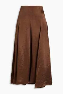 NUEVO CON ETIQUETAS Vince Paneled Satén Slip Midi en Verona Marrón Falda Línea A 10 $345 Foto 1 de 4