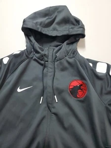 Nike Dri-Fit Jacket Mens Dark Gray Full Zip 835379-061 Training Wolf Patch Sz L - Picture 1 of 6