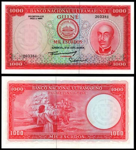 PORTUGUESE GUINEA 1000 ESCUDOS (P43a) 1964 UNC - Picture 1 of 1