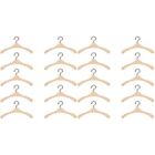  20 Pcs Dollhouse Hanger Babydoll Accessories for Toddlers Hangers Wooden