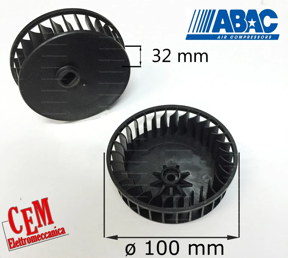 Ventola SP200 per Compressore Abac diametro ø 100 mm per raffeddamento nu air