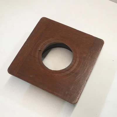 Placa de lente Deardorff, 6" X6" original de fábrica con orificio # "3", soporte de filtro Foto 1 de 4