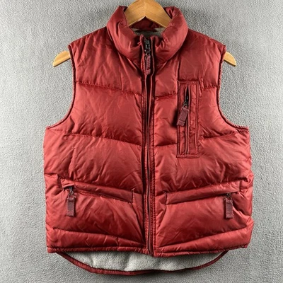 American Eagle Vest Women’s Size Medium Red Puffer Goose Down Jacket Full Zip - Image 1 of 4