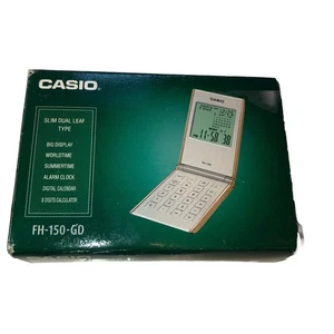 Casio Calcolatrice Slim Doppia Foglia Tipo FH-150-GD @B - Foto 1 di 11