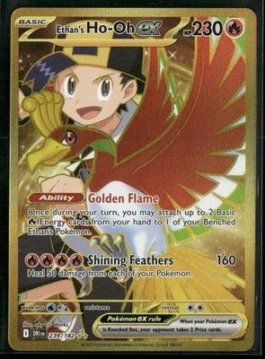 2025 Pokémon Ethans Ho-Oh ex Destined Rivals 239/182 Full Art Gold Hyper Rare - Image 1 of 2