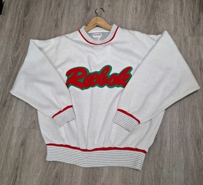 Vintage 80’s 90's Reebok Sport XL Crewneck Sweatshirt  Shag Spell-out - Image 1 of 4