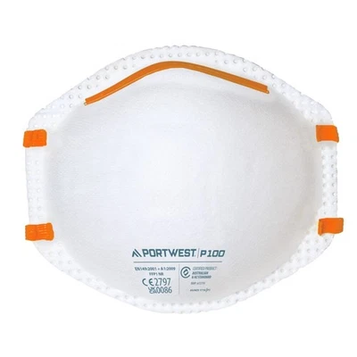 Portwest FFP1 Respirator (Pk20) White | P100 - Image 1 of 4