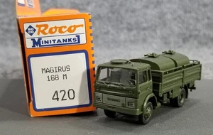 ROCO MINITANKS HO 1:87 420 MAGIRUS 168 M TANKER TRUCK IOB MADE IN AUSTRIA - Picture 1 of 12