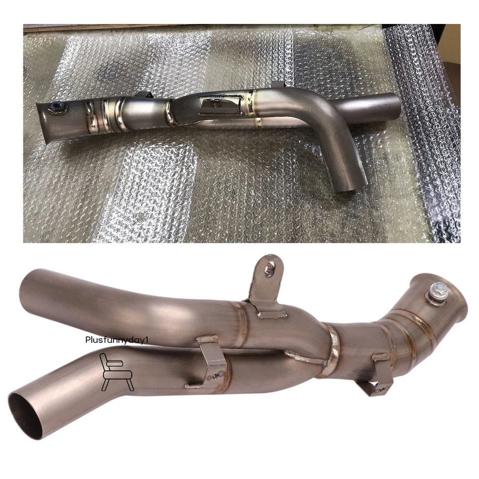 Tubo de escape de bicicleta de aleación de titanio de enlace medio para motocicleta Yamaha YZF-R1 2009-2014 Foto 1 de 4