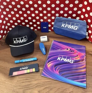 Lot 8 New KPMG Logo Employee Items Swag Hat Magnet Chip Clip Case Phone Holder + - Picture 1 of 24