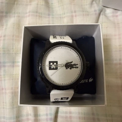 Lacoste Minecraft Crafting Together Pixel Art White Dial Men's Quartz Wristwatch - Image 1 of 4