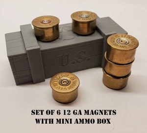 Magneti calibro 12 - Set di 6 magneti da frigorifero in ottone esaurito - Foto 1 di 6