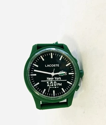 Lacoste Men’s Silicone Green 12.12 Hybrid Smartwatch w Charger - Image 1 of 4