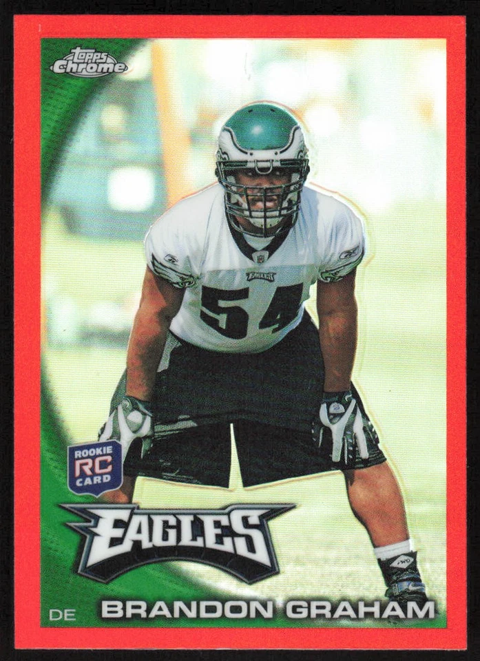 2010 Topps Chrome Orange Refractors Rookie #C56 Brandon Graham Eagles - Image 1 of 2