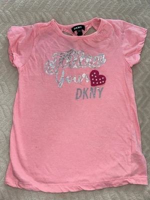 Dkny Follow Your Heart Tshirt Age 6 - Image 1 of 4