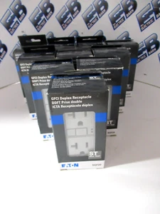 Eaton SGF20GY (LOT OF 10) GFCI Duplex Receptacle 20A 125V Self Test Gray -NEW-B - Picture 1 of 3