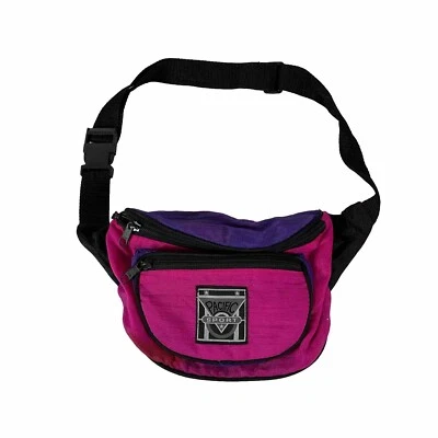 Riñonera deportiva Pacific vintage años 80 ajustable neón púrpura rosa Barbie Foto 1 de 4