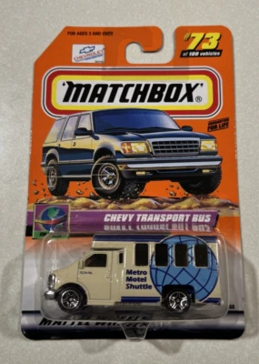 1999 Matchbox On Tour Chevy Transport Bus #73 - Image 1 of 2