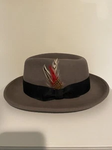 Men's Hero Moose Hats 100% Wool Fedora  XL GRAY - Picture 1 of 4