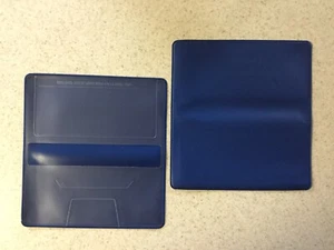 1 NUEVA CUBIERTA DE CHEQUERA DE VINILO AZUL REAL CON SOLAPA DUPLICADA - Imagen 1 de 1