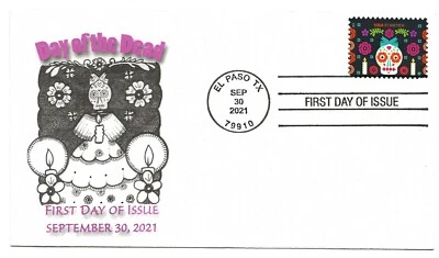 2021 Day of the Dead Single #2 of 5, First Day of Issue. - Image 1 of 2