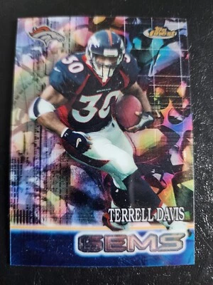 TERRELL DAVIS 2000 TOPPS FINEST GEMS #198 DENVER BRONCOS NFL FOOTBALL - Image 1 of 2