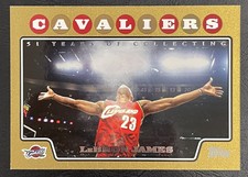 2008-09 Topps Gold #23 LeBron James Cleveland Cavaliers Chalk Toss 1751/2008