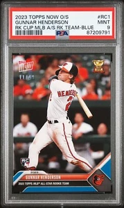 2023 Topps Now Rookie Cup All Star Team RC-1 Gunnar Henderson Blue #11/49 PSA 9 - Picture 1 of 2