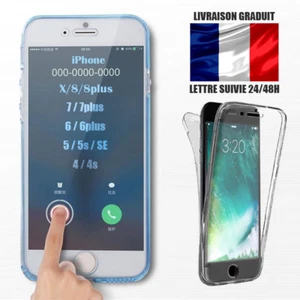 Coque 360 Antichoc intégral pour iPhone 8 7 6 X XR Xs 14 Plus 13 Pro Max 11 12 - Photo 1/17