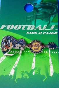 2015 HARD ROCK CAFE BOSTON NE PATRIOTS EDELMAN KIDS 2 CAMP FOOTBALL CHARITY PIN - Picture 1 of 6