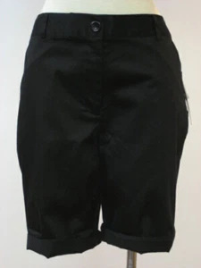 ELEMENTZ pantaloncino piatto nero elasticizzato con polsini più 16 nuovo con etichetta - Foto 1 di 1