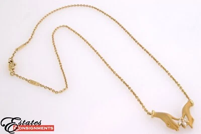 Collar Carrera Y Carrera Diamante, Oro Amarillo “Las Manos” Foto 1 de 4