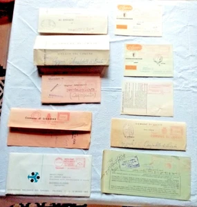 EMA AFFRANCATURA MECCANICA ROSSA-REPUBBLICA LOTTO DIECI LETTERE MOLTE ANNI 50 - Foto 1 di 5